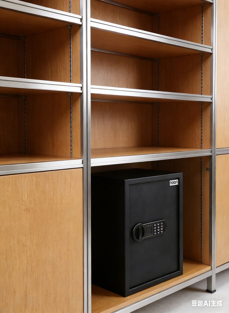 Noon East Large Safe Box with Digital Lock Key, Suitable for Home Office & Valuable Item Storage (Money. Documents, Passports) - 35x33x50 cm Size in Black - Image 2